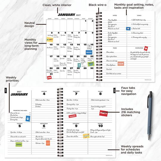 2027 Beatles Medium Weekly Monthly Planner